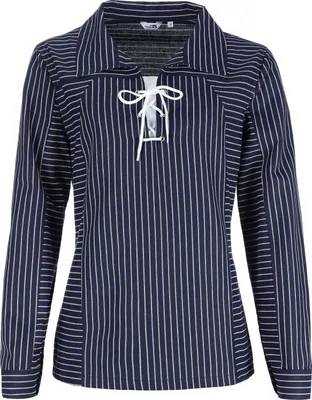 Produktbild von Takelhemd Damen mit Kordel breit gestreift Gr. 48