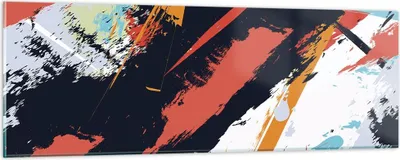 Produktbild von Bilder auf glas - Einteilig - Abstraktion Graffiti Modern - 90x30cm - Glasbilder - Wandbilder - Bilder - Wanddekoration aus Glas - Glas Bilder - Wandbild auf Glas - GAB90x30-4257
