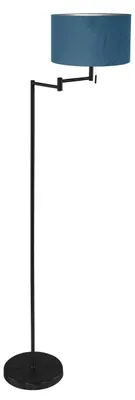 Zdjęcie produktu dla Lampa stojąca - czarny - Bella - metal tkanina - Ø 45cm - E27 - 3891ZW - Mexlite