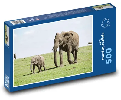 Zdjęcie produktu dla martinpuzzle - Puzzle 500 - Słoń - mládě