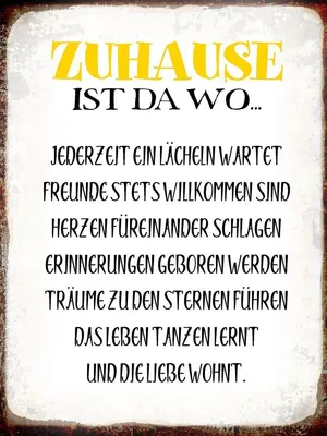 Produktbild von vianmo Holzschild 40x30 cm Zuhause ist da wo Liebe Herzen