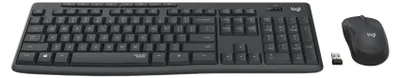Produktbild von Logitech MK295 Silent - Tastatur-und-Maus-Set - kabellos - 2.4 GHz - Graphite