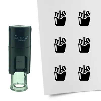 Image de Tampon encreur CombiCraft Frites 10 mm rond – Encre noire