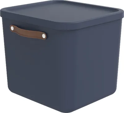 Produktbild von Rotho Aufbewahrungsbox 40L Maloja - Kunststoffbox mit Deckel - Stapelbox 39,5 x 38,0 x 34,0 cm - Plastikbox Ordnungsbox Allzweckkiste