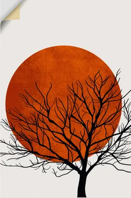 Produktbild von ARTland Wandbild, selbstklebend Warmer Winter Größe: 80x120 cm