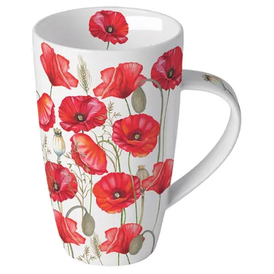 Produktbild von Porzellan-Becher 0,6 L - Poppy all over white