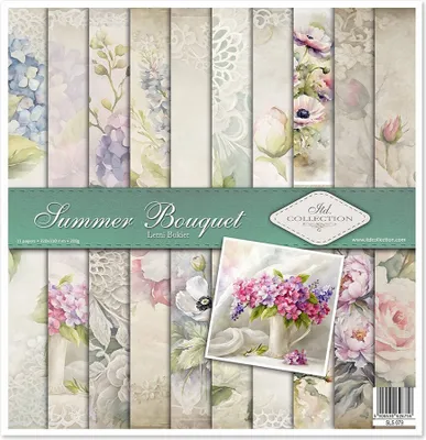Produktbild von ITD COLLECTION Setz 11Stk 30x30cm Scrapbooking Papier - Summer Bouquet