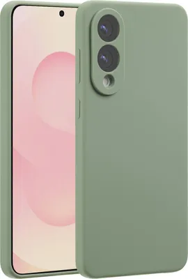 Zdjęcie produktu dla Accezz Liquid Silicone Backcover z MagSafe dla Samsung Galaxy S25 Edge - Cooper Green