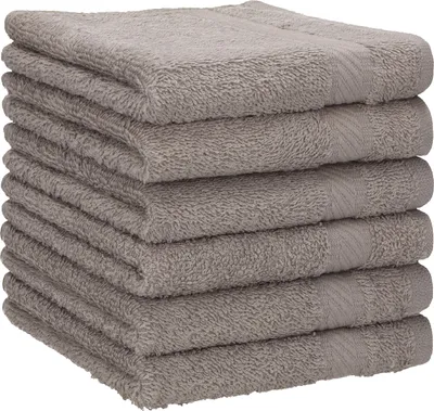 Produktbild von Betz 6 Stück Handtücher 50x100 cm PALERMO 100% Baumwolle  Farbe: stone