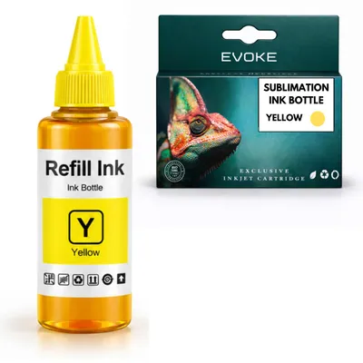 Image de Encre de sublimation, couleur jaune, dans une bouteille de 100 ml – Encre de sublimation pour imprimantes Epson