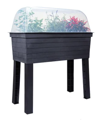 Image de Carré potager URBAN sur pieds avec serre