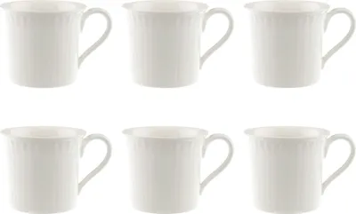 Produktbild von Villeroy & Boch CELLINI Kaffee- und Teeobertasse 200ml 6er Set weiß Porzellan