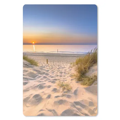 Produktbild von MuchoWow® Mauspad Mousepad Düne - Sonnenuntergang - Horizont - Strand - Gras 18x27 cm - Mousepads - Maus Mat - Pad - Mausunterlage