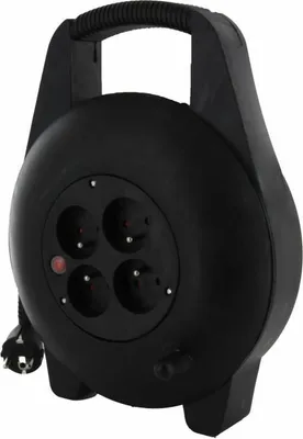 Zdjęcie produktu dla Przedłużacz Chacon, 4 gniazda, 15m, 230V, 1000-3000W, czarny