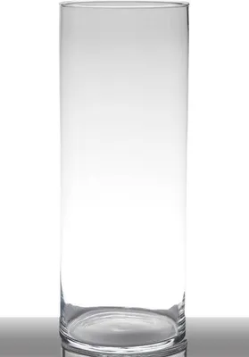 Produktbild von INNA-Glas Bodenvase Glas Sansa, Zylinder - rund, klar, 50cm, Ø 19cm - Hohe Vase - Glasvase