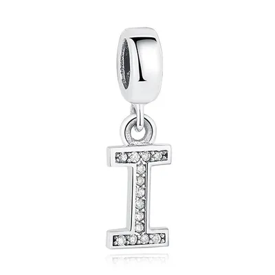 Produktbild von PANDACHARMS Anhänger Charm Buchstabe I, 925er Sterling Silber, passt zu Pandora