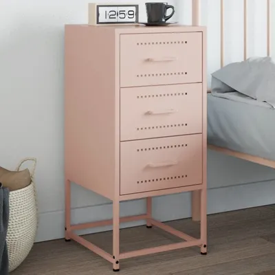 Produktbild von vidaXL Nachttisch Rosa 36x39x78 cm Stahl