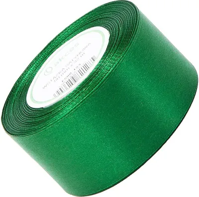Image de Ruban de satin vert foncé 50mm - 32mb