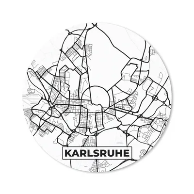 Produktbild von MuchoWow® Mauspad Mousepad Karte - Karlsruhe - Karte - Stadtplan 40x40 cm - Mousepads - Maus Mat - Pad - Mausunterlage - Schreibtisch Accessoires