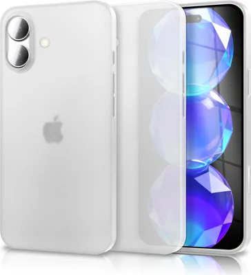 Produktbild von Hülle "Phantom" für Apple iPhone 17 - 0,3mm Extrem Dünn & Leicht, Mattiert & Anti-Schlieren Finish, Ultra Slim Cover -  Weiß Transparent