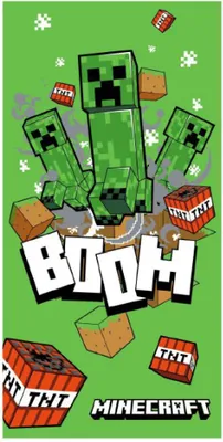 Obrázek produktu pro Minecraft osuška 70x140cm - Boom Design plážová osuška