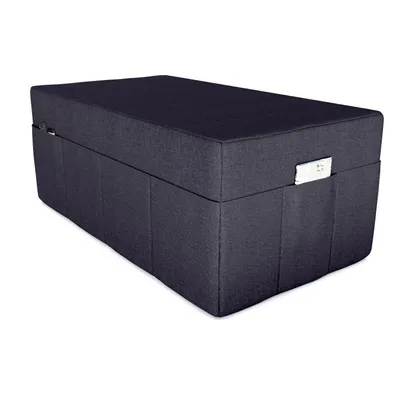 Image de POKAR Housse pour matelas pliable en 3 parties Matelas pliable Matelas d'invité Lit de camp Lit pliant, Taille:Housse 120 x 195, Couleur:Anthracite