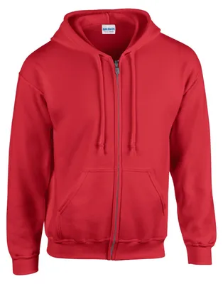 Produktbild von Gildan - Hoodie mit durchgehendem Reißverschluss für Herren/Damen Uni FK2795 (XL) (Rot)