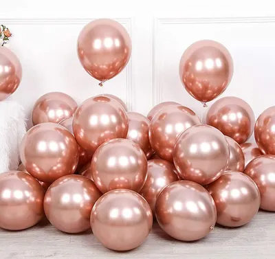 25 Stück 10 Zoll Metallic Roségold Ballons für Party