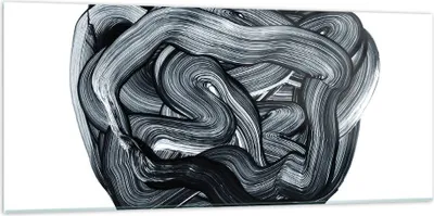 Produktbild von Bilder auf glas - Einteilig - Abstraktion schwarz verschwommen - 120x50cm - Glasbilder - Wandbilder - Bilder - Wanddekoration aus Glas - Glas Bilder - Wandbild auf Glas - GAB120x50-4874