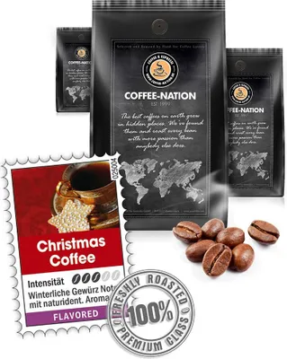 Produktbild von Kaffee CHRISTMAS COFFEE aromatisiert von Coffee-Nation, 500g Bohnen