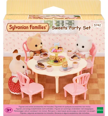 Productafbeelding van The Snack Table - SYLVANIAN FAMILIES - 5742 - Table set with chairs. dishes and pastries