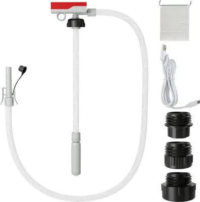 Produktbild von GOPLUS Flüssig-Dieselpumpen 3,8 GPM (14 LPM), Benzinkanisterpumpe mit automatischem Abschaltautomat & 3 Adaptern für Benzol/Diesel/Motorenölpumpung
