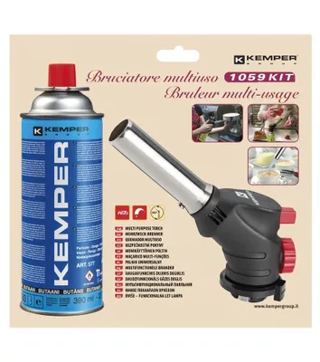 Produktbild von Kemper Multifunktions-Brenner für Crème brulee - einstellbare Flamme - mit Flammensperre - max 650 °C