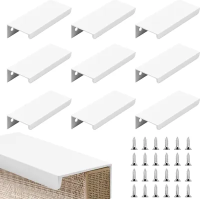 Obrázek produktu pro Úchytky na skříňky - Nábytkové úchytky - 12 kusů - Bílý hliník - 80 mm