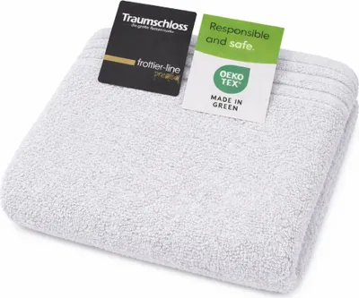 Produktbild von Traumschloss Frottier-Line Premium Handtuch 50 x 100 cm hellgrau 100% ägäische Baumwolle mit 600g/m²