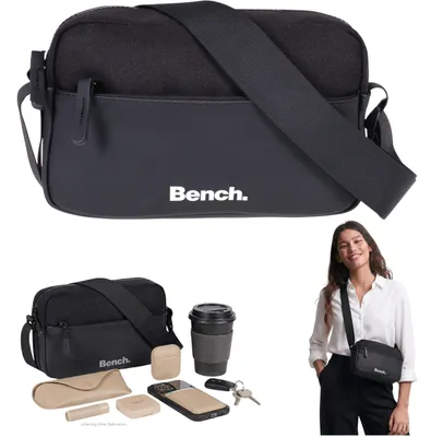 Produktbild von Umhängetasche klein Handtasche Damen Mädchen modisch modern Umhänger Tasche handbag small Schultergurt Bench 64224 0100 Style Black Schwarz + Etui