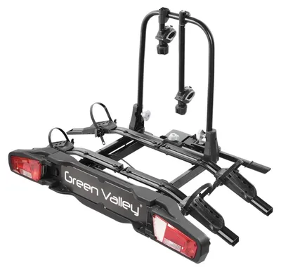 Image de eBike Porte-vélos pour attelage de remorque Porte-vélos arrière - E-Explorer - pour 2 vélos - 60kg de charge - support de vélo pliable sur le véhicule - protection antivol -