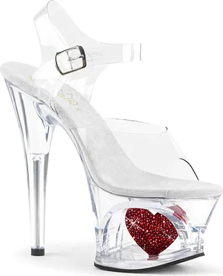 Produktbild von MOON-708HRS Damen Sandale von Pleaser, Transparent  , EU 37, US 7