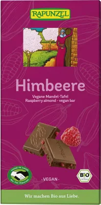 TABLICZKA KAKAOWA MIGDAŁY - MALINA BIO 100 g - RAPUNZEL