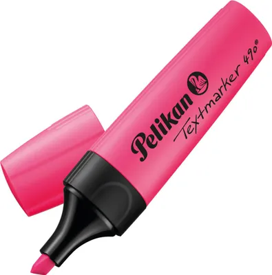 Immagine prodotto di Pelikan Textmarker 490, Leuchtrosa, 10 Stück i Faltschachtel