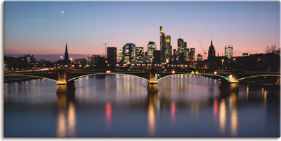 Produktbild von ARTland Leinwandbild Skyline 1 Größe: 150x75 cm