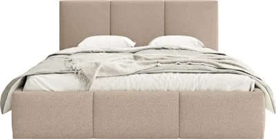 Produktbild von FEDVE Polsterbett Fondi Slim aus Bouclé-Stoff 120x200 cm, Beige