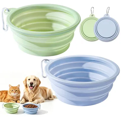 Immagine prodotto di Ciotole pieghevoli per cani, 2 pezzi, in silicone