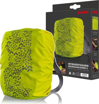 Produktbild von reer MyBuddyGuard Rucksackcover S, gut sichtbare Regenhülle für Kindergarten-Rucksack