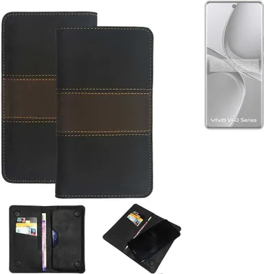 Produktbild von K-S-Trade Hülle Handyhülle kompatibel mit Vivo V40 Pro 5G Schutzhülle Walletcase Bookstyle Tasche Schutz Case Handytasche Wallet Cover Kunstleder