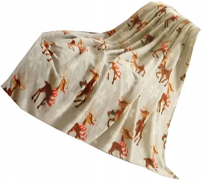Produktbild von Smukee Flanelldecke mit Rentier-Motiv, 130x170 cm