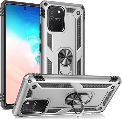 Obrázok produktu pre NALIA krúžkové puzdro pre Samsung Galaxy S10 Lite, ochranný obal na mobilný telefón TPU puzdro strieborné