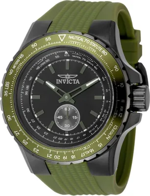 Zdjęcie produktu dla Invicta Aviator 49311 Zegarek Męski - Mechanizm Kwarcowy - Stal Nierdzewna z Czarną Tarcza - 50 mm