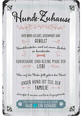 Produktbild von LANOLU Retro Blechschild Hunderegeln, Hundeschilder, Blechschild Hund, Deko Garten Hund, Geschenke für Frauen Hundeliebhaber, 20x30cm