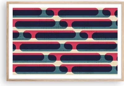 Produktbild von Gerahmtes Poster - Rahmen in heller Eiche - Abstraktion Muster Modern - 91,5x61 cm - Wand Bild - Wanddeko - Wandbilder - Wandposter - Bilderrahmen - Bilder - Kunstdruck - Wandbild - P2NAA91x61-4200